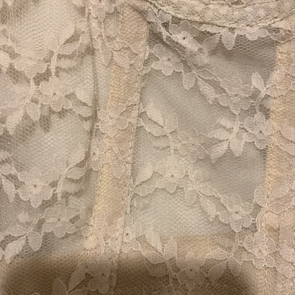 Beige lace vintage corset bustier 34C Strouse Adler Company - Picture 6 of 8